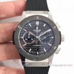Swiss Copy Hublot Classic Fusion Chronograph Carbin-fiber Dial Ceramic Bezel 7750 Watch